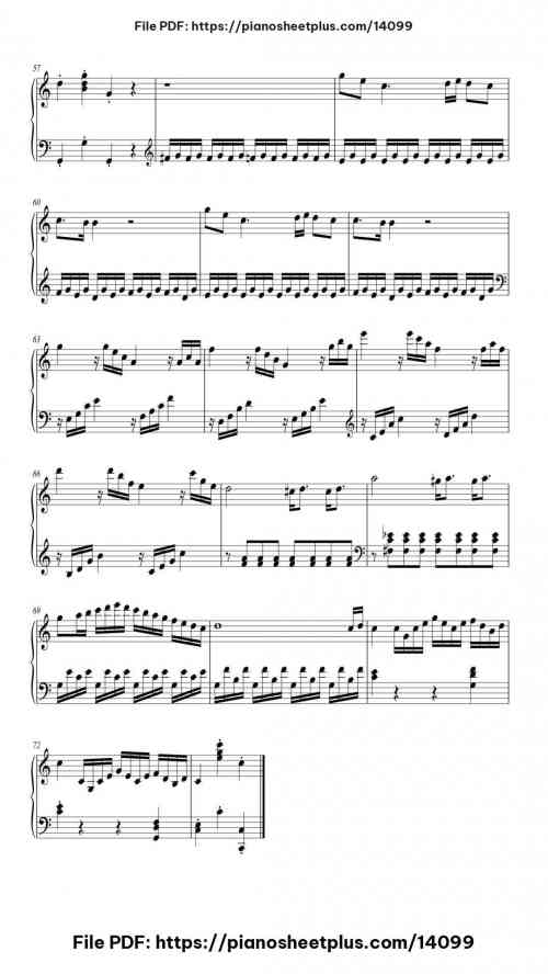 I. Allegro –Sonata No. 16 in C, K. 545 - Free Piano Score Sheet (PDF) 8 I. Allegro –Sonata No. 16 in C, K. 545 piano sheet music free pdf