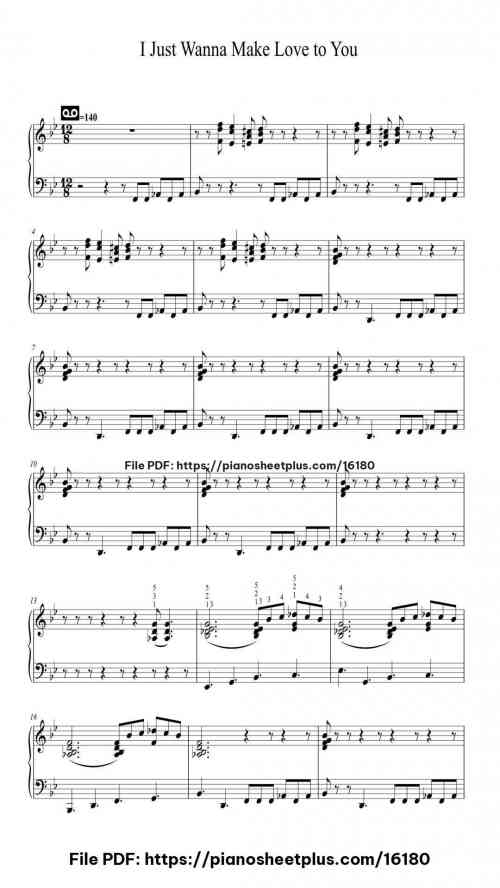 I Just Wanna Make Love to You by Etta James Level Intermediate 5 I Just Wanna Make Love to You piano sheet music free pdf