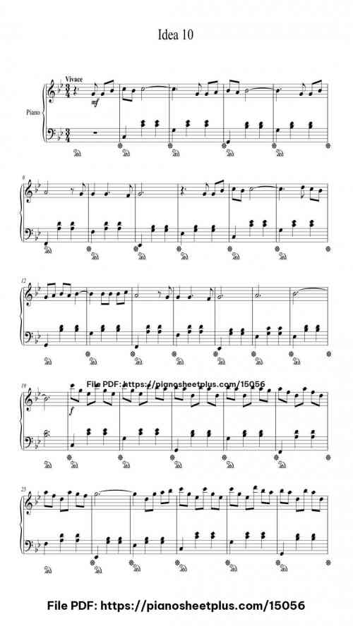 Idea 10 by Gibran Alcocer Level Beginner 5 Idea 10 piano sheet music free pdf