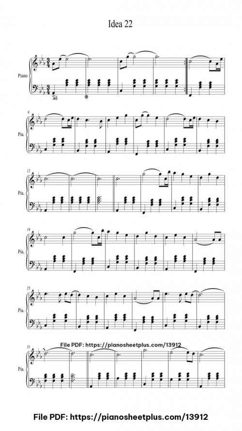 Idea 22 - Free Piano Score Sheet (PDF) 9 Idea 22 – Free Piano Score Sheet (PDF)