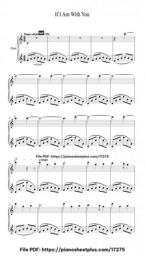 If I Am With You (JJK OST - TV Version) by Yoshimasa Terui Level Mid-Advanced 5 If I Am With You (JJK OST - TV Version) piano sheet music free pdf