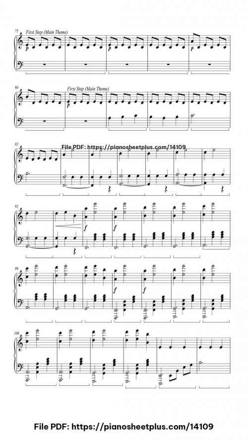 Interstellar Theme and Variations - Free Piano Sheet Music PDF 7 Interstellar Theme and Variations piano sheet music free pdf