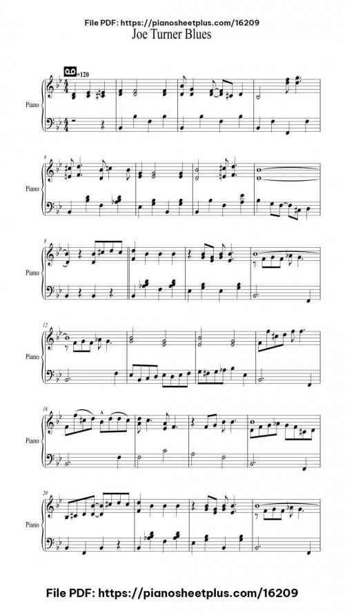 Joe Turner Blues by W. C. Handy Level Intermediate 9 Joe Turner Blues by W. C. Handy Level Intermediate