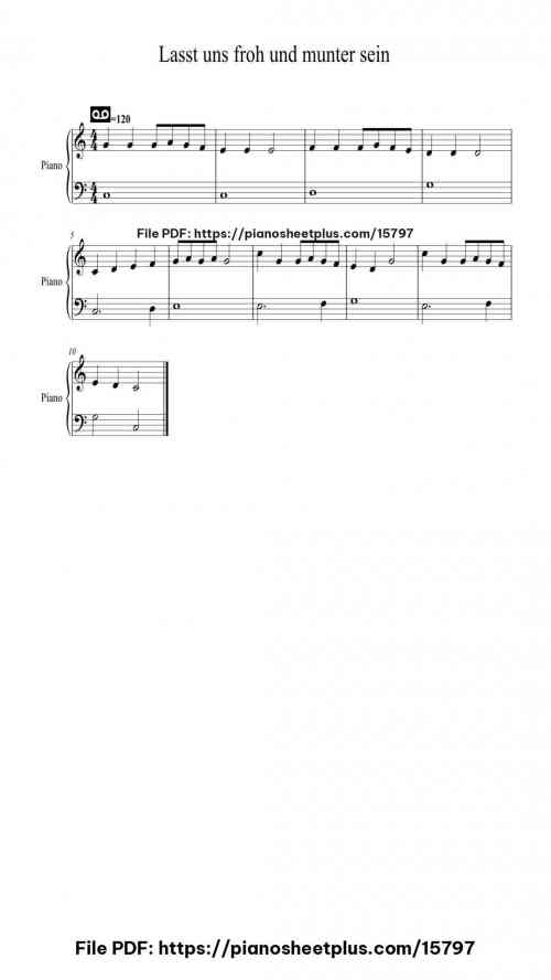 Lasst uns froh und munter sein by German Traditional Level Easy 3 Lasst uns froh und munter sein by German Traditional Level Easy