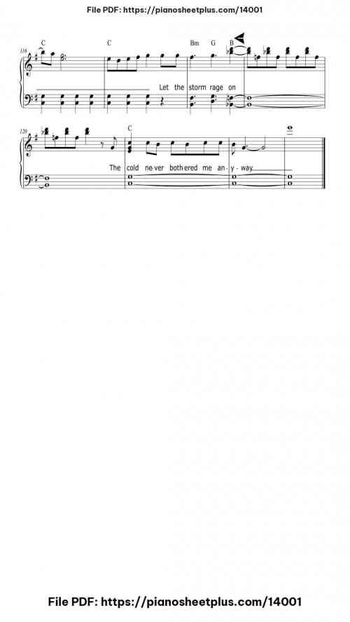 Let It Go - Free Piano Score Sheet (PDF) 12 Let It Go piano sheet music free pdf