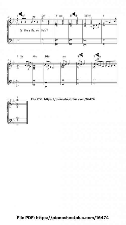 Life on Mars by David Bowie Level Intermediate 6 Life on Mars piano sheet music free pdf