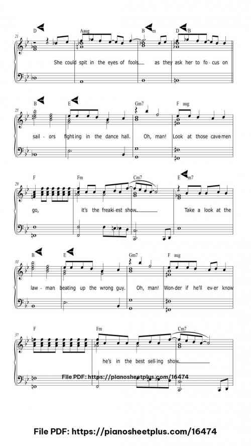 Life on Mars by David Bowie Level Intermediate 5 Life on Mars piano sheet music free pdf