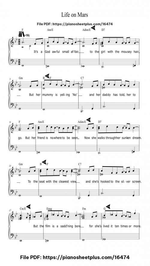 Life on Mars by David Bowie Level Intermediate 9 Life on Mars by David Bowie Level Intermediate