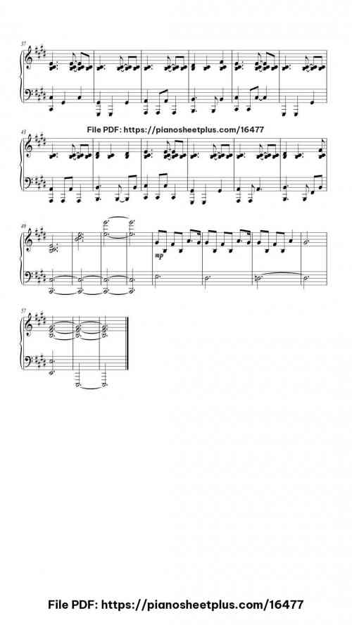 Lit by Kensuke Ushio Level Intermediate 4 Lit piano sheet music free pdf