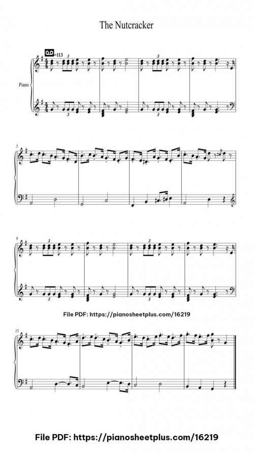 March No. 2 – The Nutcracker by Pyotr Tchaikovsky Level Beginner 9 March No. 2 – The Nutcracker by Pyotr Tchaikovsky Level Beginner