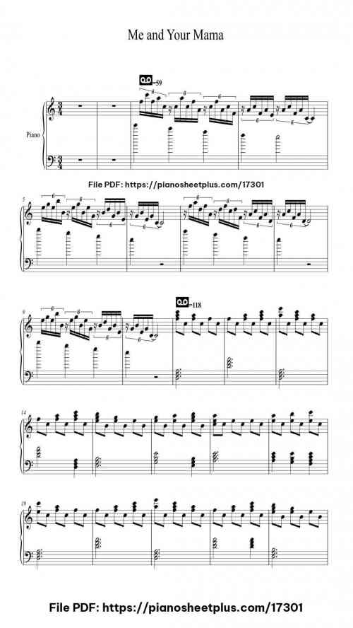 Me and Your Mama by Childish Gambino Level Mid-Advanced 6 Me and Your Mama piano sheet music free pdf