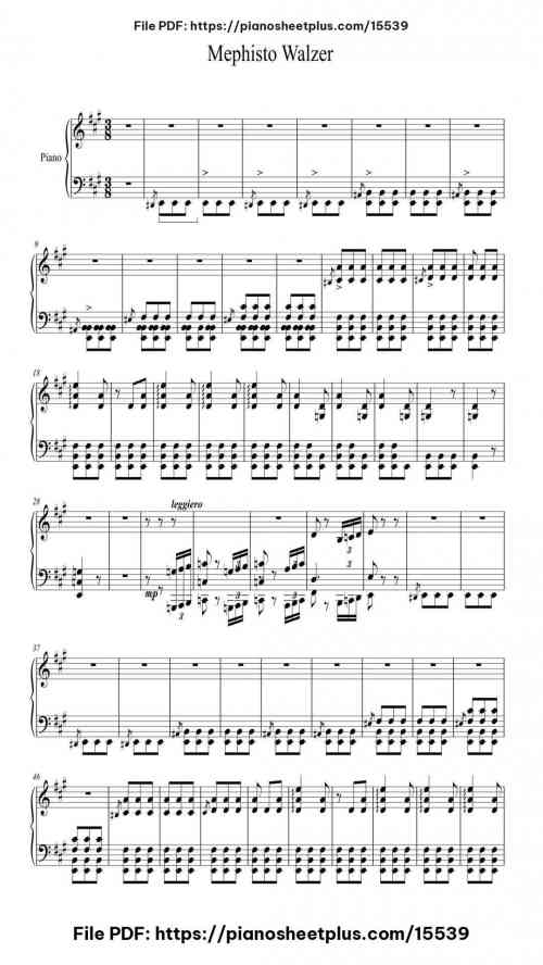 Mephisto Walzer by Franz Liszt Level Advanced 46 Mephisto Walzer by Franz Liszt Level Advanced