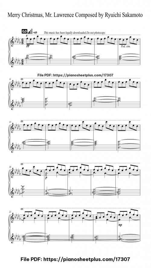 Merry Christmas, Mr. Lawrence by Ryuichi Sakamoto Level Mid-Advanced 8 Merry Christmas, Mr. Lawrence by Ryuichi Sakamoto Level Mid-Advanced