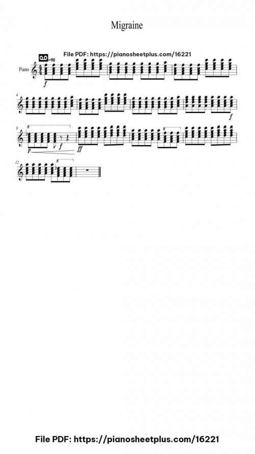 Migraine by Twenty One Pilots Level Easy 2 Migraine piano sheet music free pdf