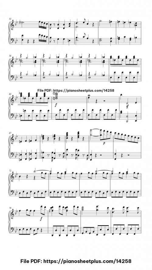 Molto allegro – Symphony No. 40 in Gm - Printable Piano Sheet Music (Free PDF) 7 Molto allegro – Symphony No. 40 in Gm piano sheet music free pdf
