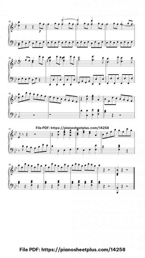 Molto allegro – Symphony No. 40 in Gm - Printable Piano Sheet Music (Free PDF) 8 Molto allegro – Symphony No. 40 in Gm piano sheet music free pdf