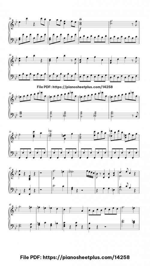 Molto allegro – Symphony No. 40 in Gm - Printable Piano Sheet Music (Free PDF) 6 Molto allegro – Symphony No. 40 in Gm piano sheet music free pdf