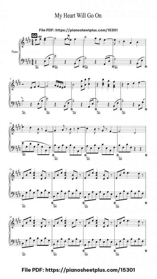 My Heart Will Go On (Love Theme from Titanic) by Celine Dion Level Intermediate 6 My Heart Will Go On (Love Theme from Titanic) by Celine Dion Level Intermediate