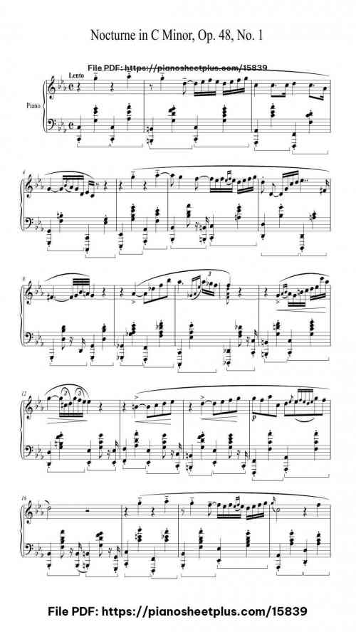 Nocturne in C Minor, Op. 48, No. 1 by Frédéric François Chopin Level Mastery 15 Nocturne in C Minor, Op. 48, No. 1 by Frédéric François Chopin Level Mastery