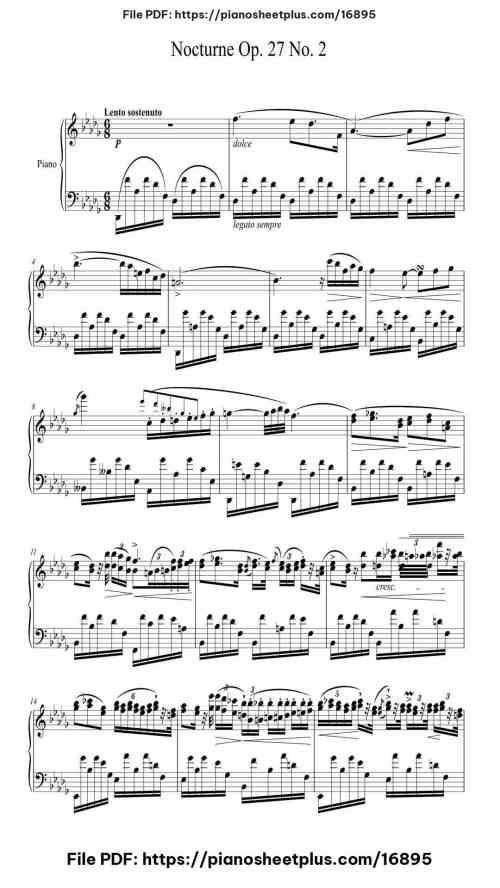 Nocturne in D-flat Major, Op. 27 No. 2 by Frédéric Chopin Level Mastery 15 Nocturne in D-flat Major, Op. 27 No. 2 by Frédéric Chopin Level Mastery