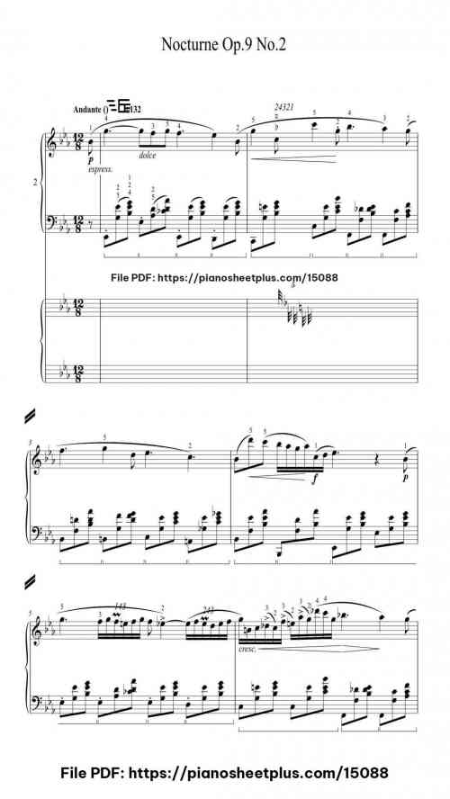 Nocturne in E-flat Major, Op. 9, No. 2 by Frédéric Chopin Level Mastery 6 Nocturne in E-flat Major, Op. 9, No. 2 by Frédéric Chopin Level Mastery