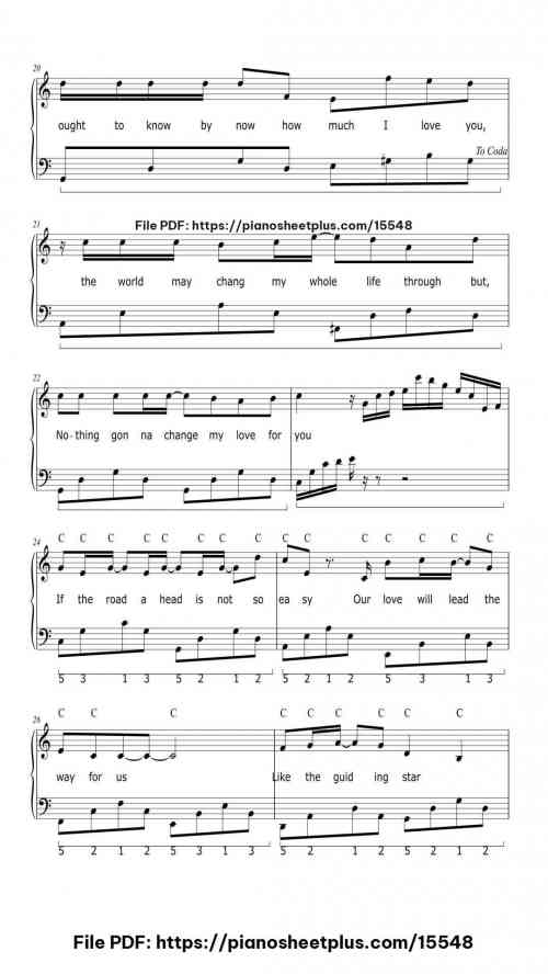Nothing's Gonna Change My Love For You by George Benson Level Beginner 9 Nothing's Gonna Change My Love For You piano sheet music free pdf
