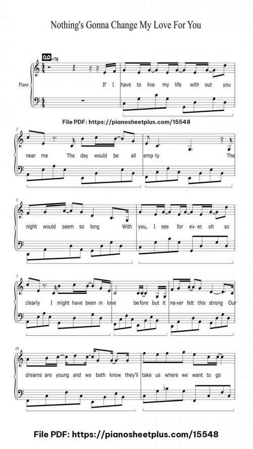 Nothing's Gonna Change My Love For You by George Benson Level Beginner 7 Nothing's Gonna Change My Love For You piano sheet music free pdf