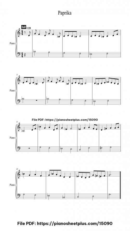 Paprika by Kenshi Yonezu Level Easy 15 Paprika by Kenshi Yonezu Level Easy