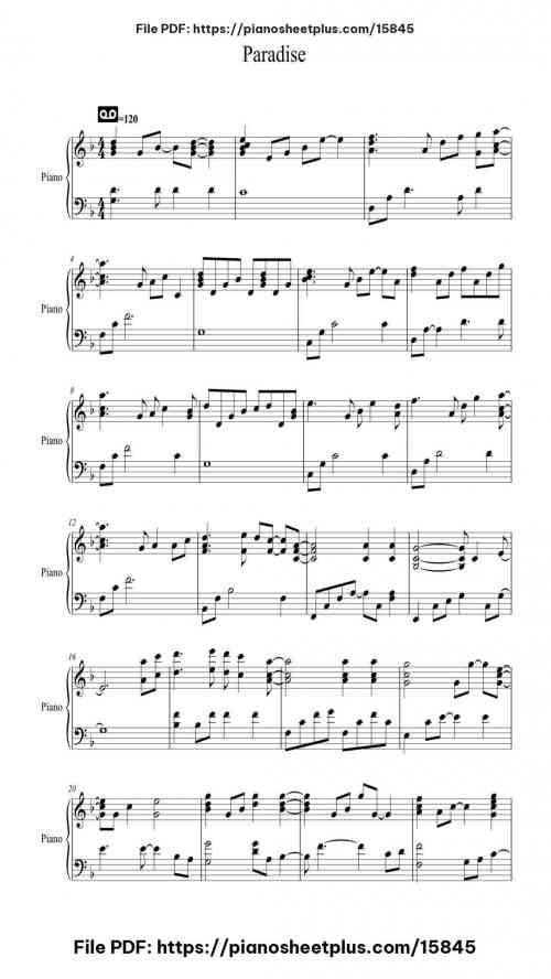 Paradise by Coldplay Level Intermediate 24 Paradise by Coldplay Level Intermediate