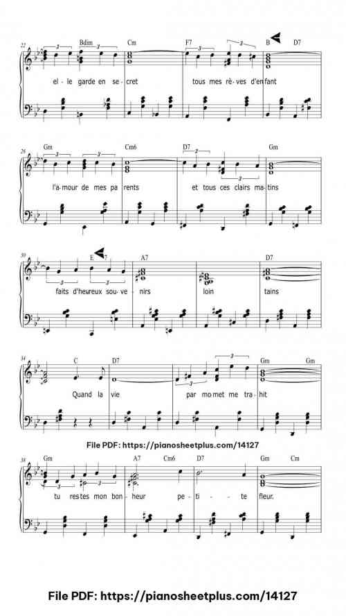 Petite Fleur - Free Digital Piano Sheet (PDF) 5 Petite Fleur piano sheet music free pdf