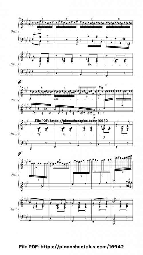 Piano Concerto No. 3 in D Minor, Op. 30: II. Intermezzo: Adagio (Arr. for 2 pianos) by Sergei Rachmaninoff Level Professional 41 Piano Concerto No. 3 in D Minor, Op. 30: II. Intermezzo: Adagio (Arr. for 2 pianos) piano sheet music free pdf