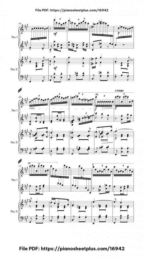 Piano Concerto No. 3 in D Minor, Op. 30: II. Intermezzo: Adagio (Arr. for 2 pianos) by Sergei Rachmaninoff Level Professional 43 Piano Concerto No. 3 in D Minor, Op. 30: II. Intermezzo: Adagio (Arr. for 2 pianos) piano sheet music free pdf