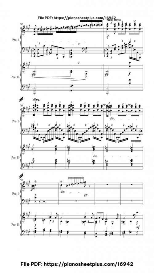 Piano Concerto No. 3 in D Minor, Op. 30: II. Intermezzo: Adagio (Arr. for 2 pianos) by Sergei Rachmaninoff Level Professional 45 Piano Concerto No. 3 in D Minor, Op. 30: II. Intermezzo: Adagio (Arr. for 2 pianos) piano sheet music free pdf