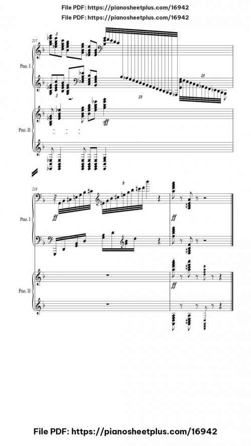 Piano Concerto No. 3 in D Minor, Op. 30: II. Intermezzo: Adagio (Arr. for 2 pianos) by Sergei Rachmaninoff Level Professional 46 Piano Concerto No. 3 in D Minor, Op. 30: II. Intermezzo: Adagio (Arr. for 2 pianos) piano sheet music free pdf