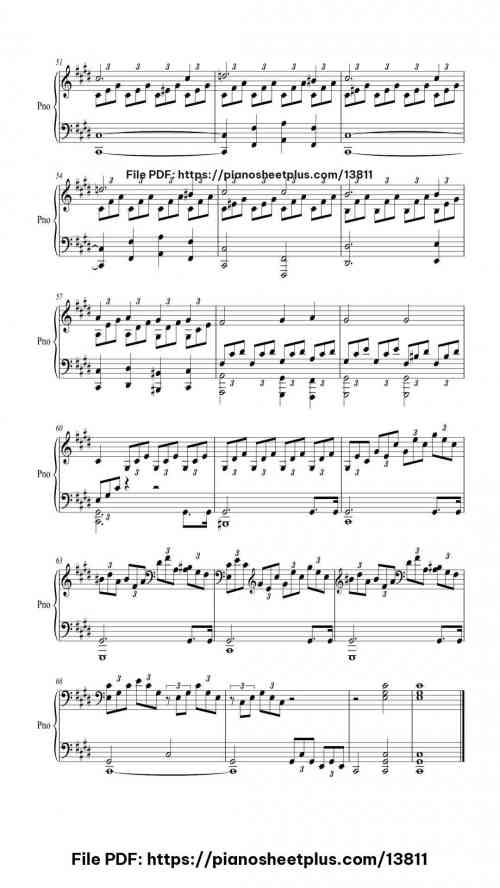 Piano Sonata No. 14 in C-Sharp Minor, Op. 27 No. 2 "Moonlight": I. Adagio sostenuto - Piano Solo Score – Free PDF 8 Piano Sonata No. 14 in C-Sharp Minor, Op. 27 No. 2 "Moonlight": I. Adagio sostenuto piano sheet music free pdf