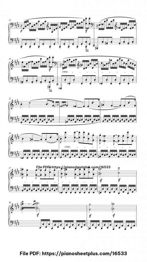 Piano Sonata No.14 in C-sharp Minor, Op.27 No.2 "Moonlight", III. Presto agitato by Ludwig van Beethoven Level Mastery 14 Piano Sonata No.14 in C-sharp Minor, Op.27 No.2 "Moonlight", III. Presto agitato piano sheet music free pdf