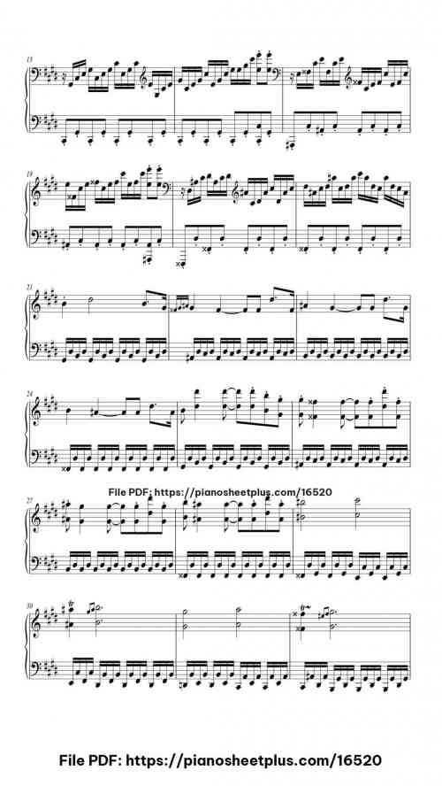 Piano Sonata No. 14 in C♯ Minor ("Moonlight")-III. Presto agitato by Ludwig van Beethoven Level Mastery 13 Piano Sonata No. 14 in C♯ Minor ("Moonlight")-III. Presto agitato piano sheet music free pdf