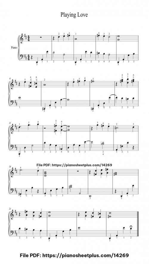 Playing Love - Piano Sheet Music – Free PDF Download 4 Playing Love – Piano Sheet Music – Free PDF Download