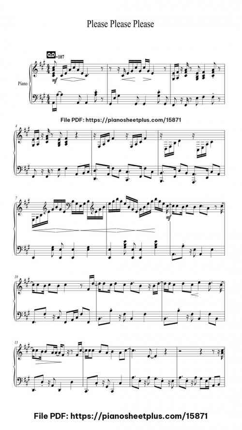 Please Please Please by Sabrina Carpenter Level Intermediate 6 Please Please Please piano sheet music free pdf