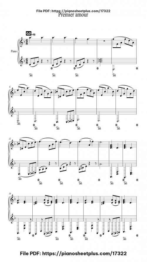 Premier amour by Nour Khan Level Beginner 5 Premier amour piano sheet music free pdf