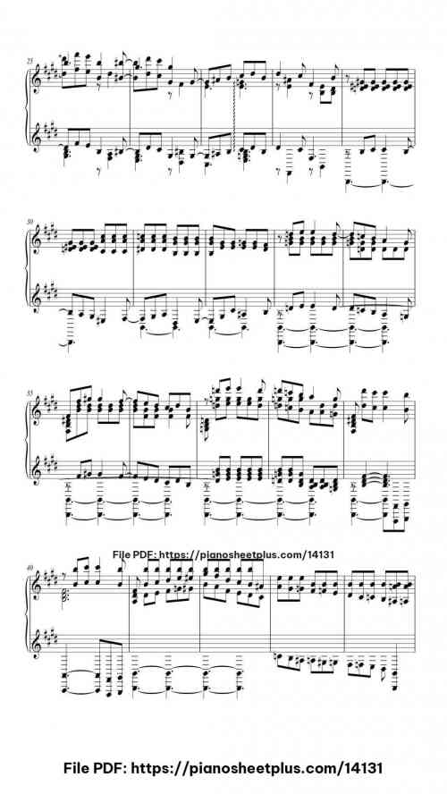 Romance sans Paroles No. 2, Op. 76 - Piano Sheet Music PDF – Printable 5 Romance sans Paroles No. 2, Op. 76 piano sheet music free pdf