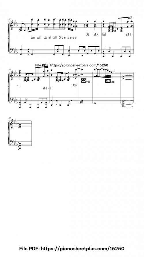 Skyfall by Adele Level Intermediate 12 Skyfall piano sheet music free pdf
