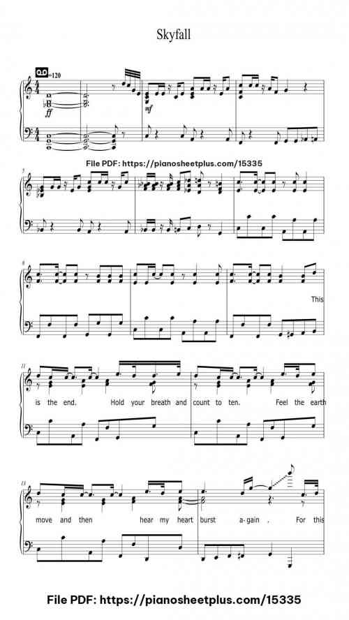 Skyfall by Adele Level Mid-Advanced 9 Skyfall by Adele Level Mid-Advanced