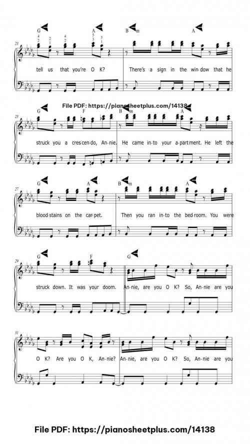 Smooth Criminal - Free Piano Score Sheet (PDF) 9 Smooth Criminal piano sheet music free pdf