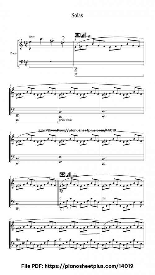 Solas - Piano Music Sheet PDF (Free) 11 Solas – Piano Music Sheet PDF (Free)
