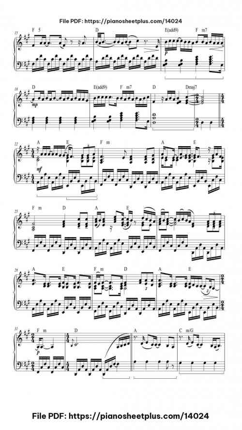 Someone Like You - Free Piano Notation Sheet (PDF) 6 Someone Like You piano sheet music free pdf