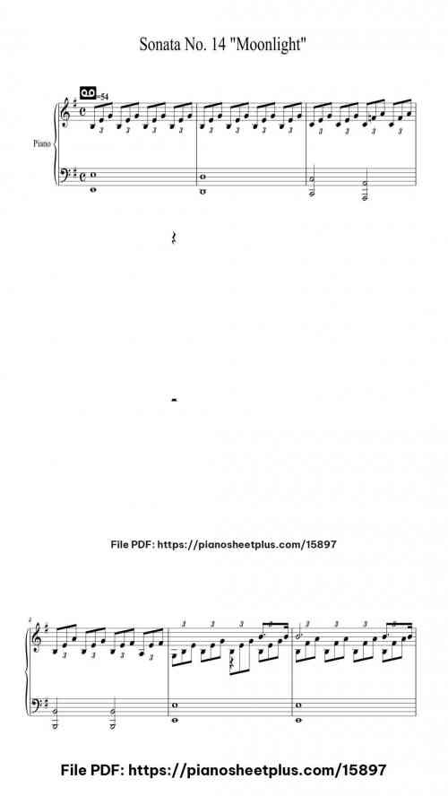 Sonata No. 14 in C-Sharp Minor, Op. 27, No. 2 "Moonlight" by Ludwig van Beethoven Level Intermediate 18 Sonata No. 14 in C-Sharp Minor, Op. 27, No. 2 “Moonlight” by Ludwig van Beethoven Level Intermediate