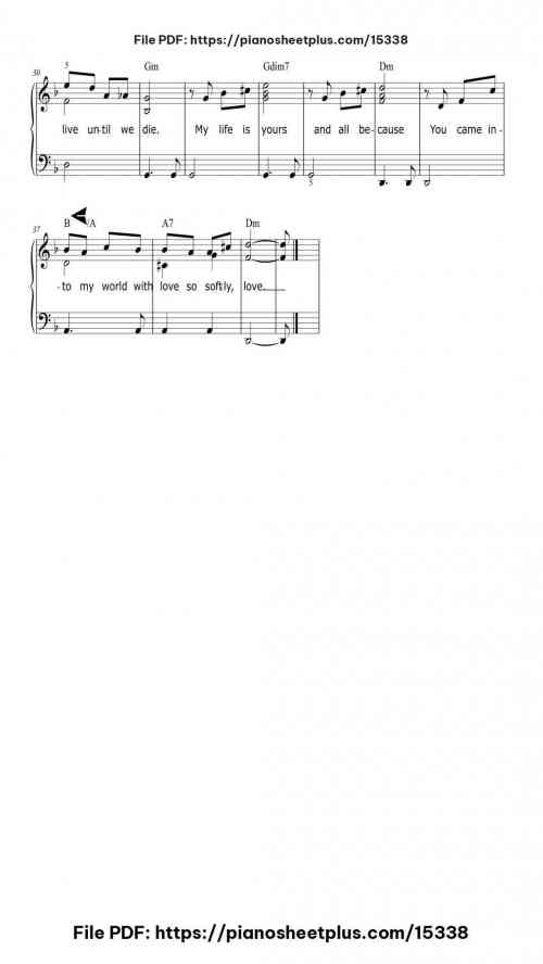 Speak Softly Love (Godfather Theme) by Andy Williams Level Beginner 4 Speak Softly Love (Godfather Theme) piano sheet music free pdf