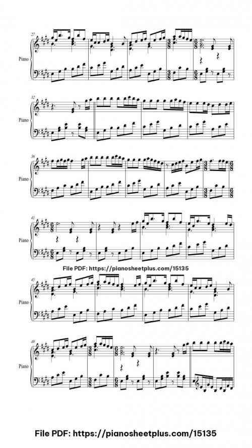 Spirited Away Ending Theme - Always with Me by Youmi Kimura Level Mid-Advanced 6 Spirited Away Ending Theme - Always with Me piano sheet music free pdf