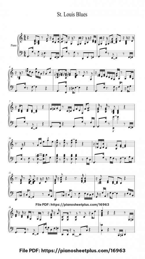 St. Louis Blues in G Major by Herbie Hancock Level Intermediate 3 St. Louis Blues in G Major piano sheet music free pdf